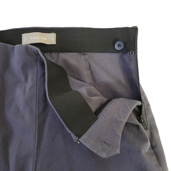Everlane Side-Zip Stretch Grey Elastic Waist Cotton Pants Women's Size 00 - Picture 5 of 11